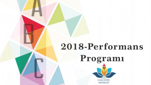 2018 Yılı Performans Programı
